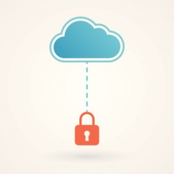 Cloud and padlock